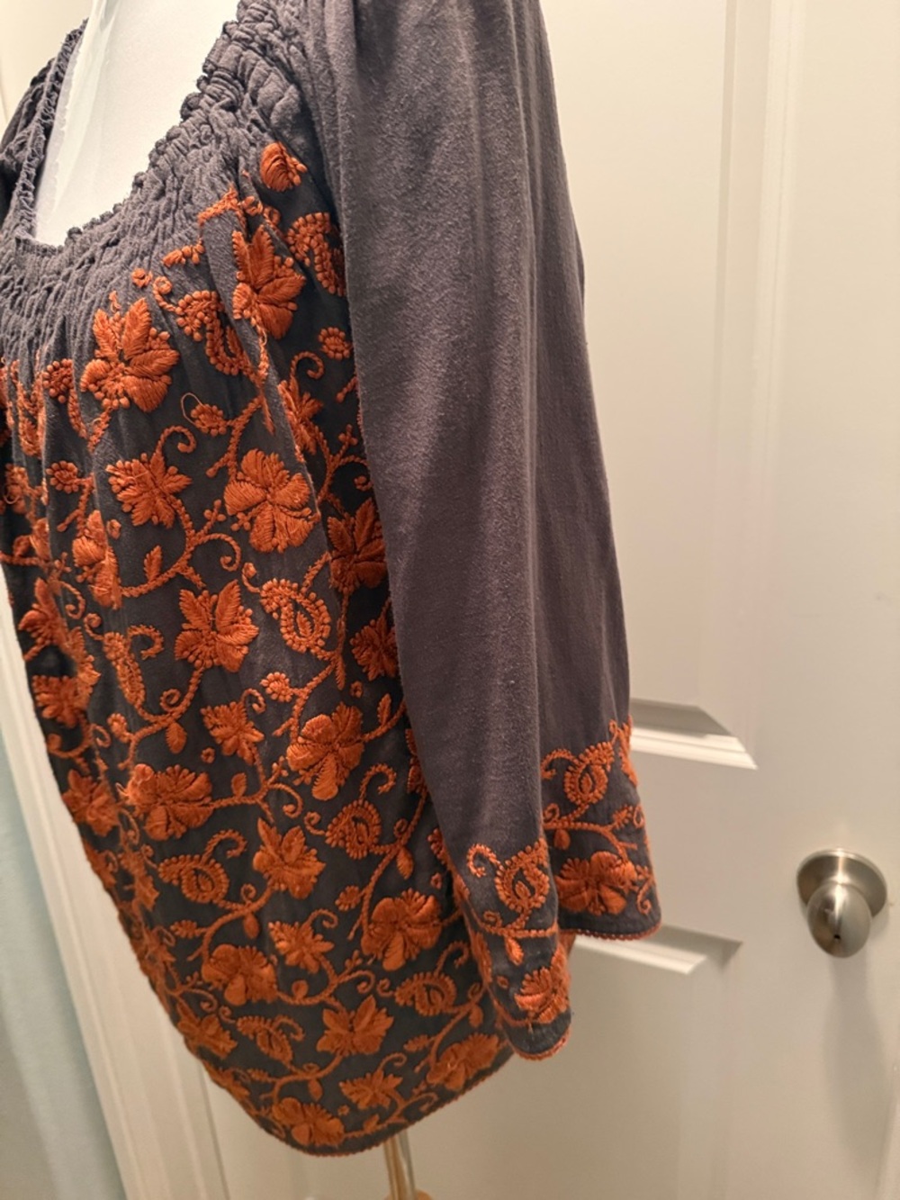Sister Mary Top in Charcoal with Black Details - Picture 3 of 7
